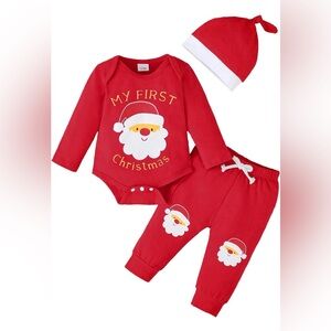 Baby Christmas Red Outfit My 1st Christmas size 6-12 months NWT